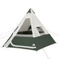 7-Person 1-Room Teepee Tent with Vented Rear Window, Green M4853