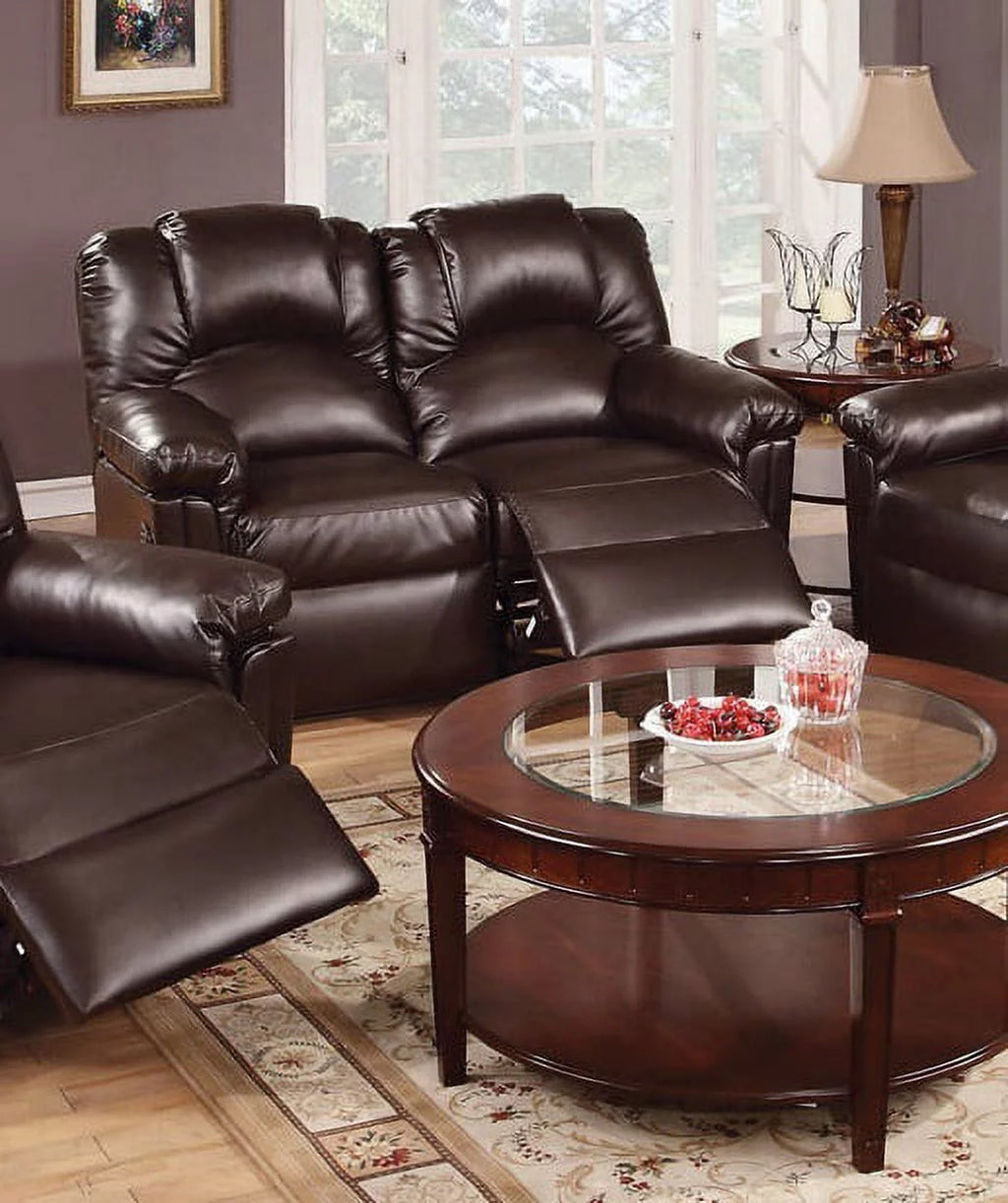 Brown Bonded Leather Recliner Chair J3587