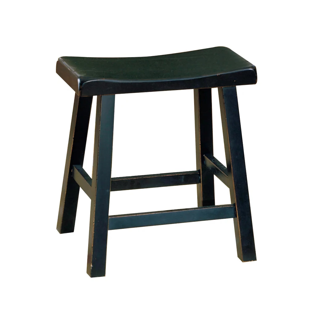 Black Set Of 2 Wooden Counter Height Stool U720