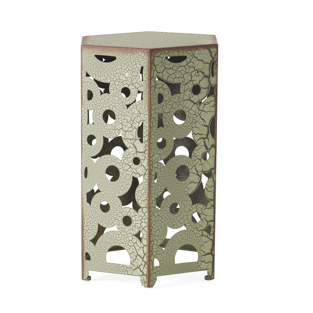 Set of 2 Antique Green Outdoor Accent Tables B7529