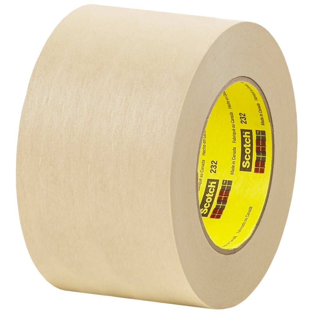 3M High Performance Masking Tape 232 Tan, 72 mm x 55 M 6.3 Mil N6675