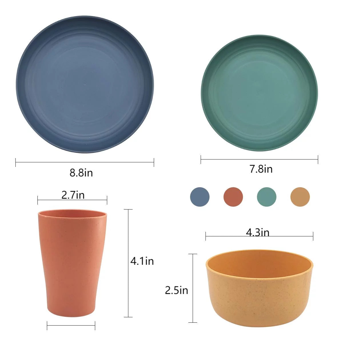 Wheat Straw Dinnerware Set 16 Piece R91223