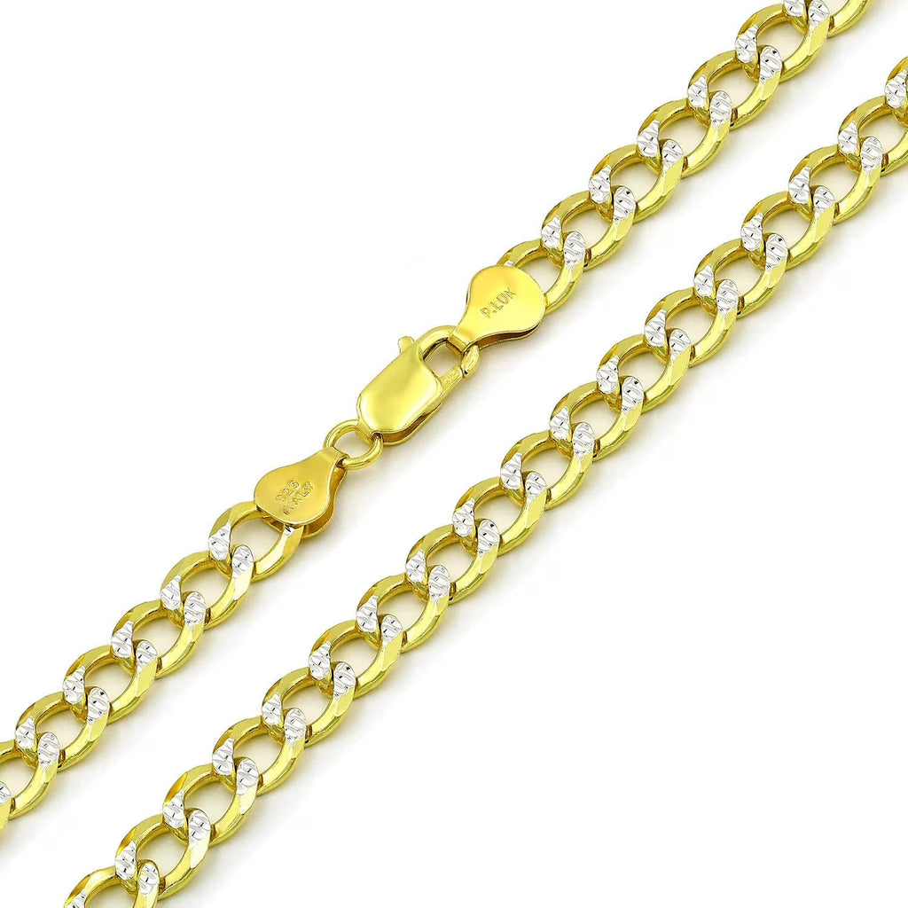 Yellow Gold Plated Cuban Chain Necklace N104480