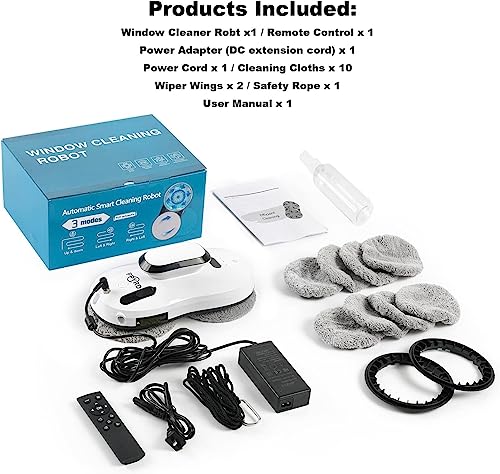 Window Cleaning Robot Vacuum with Ultrasonic Water Spray and Remote Control L60274