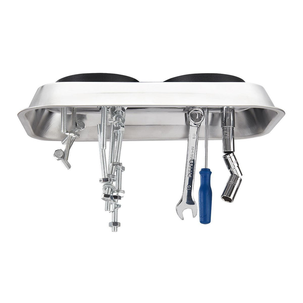 9-1/2 in. x 5-1/2 in. Magnetic Stainless Steel Parts Tray M13060