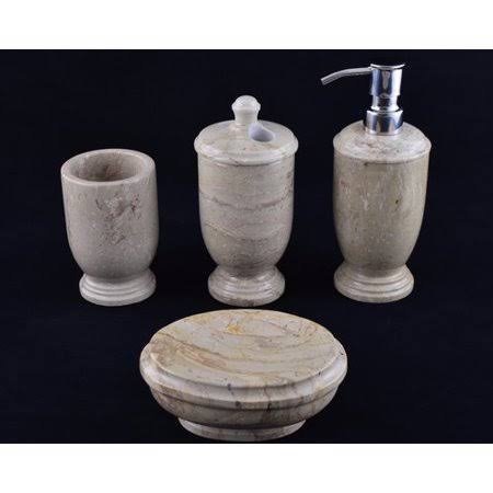 Marble 4 Piece Bathroom Accessory Set N600