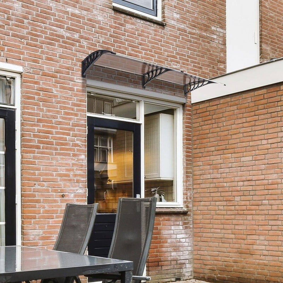 Brown Manual Door Window Rain Awning K693325