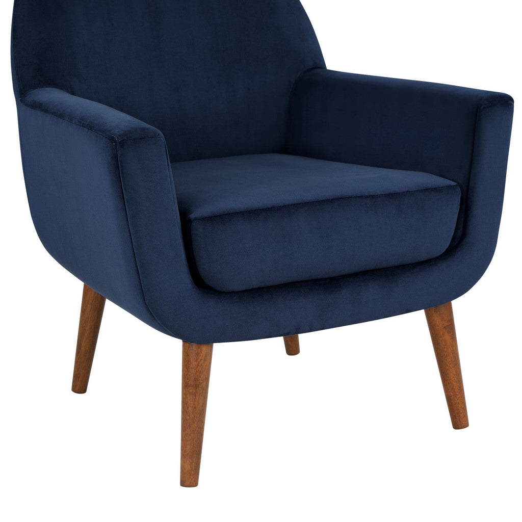 Navy Blue Velvet Armchair Q445