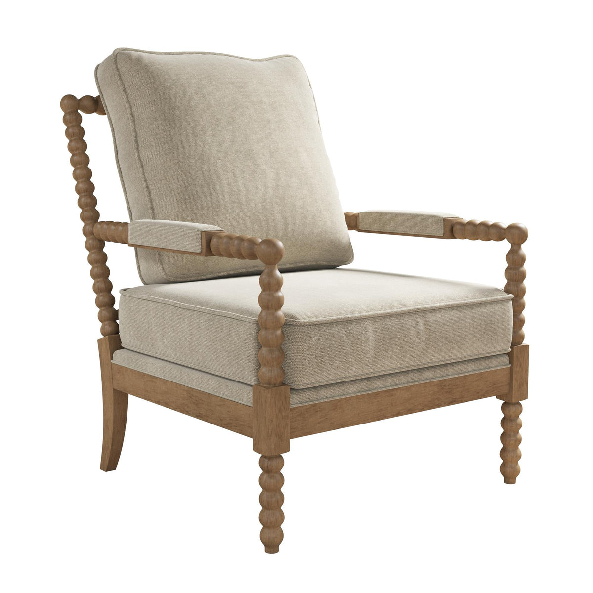 Ivory Upholstered Accent Chair T3846