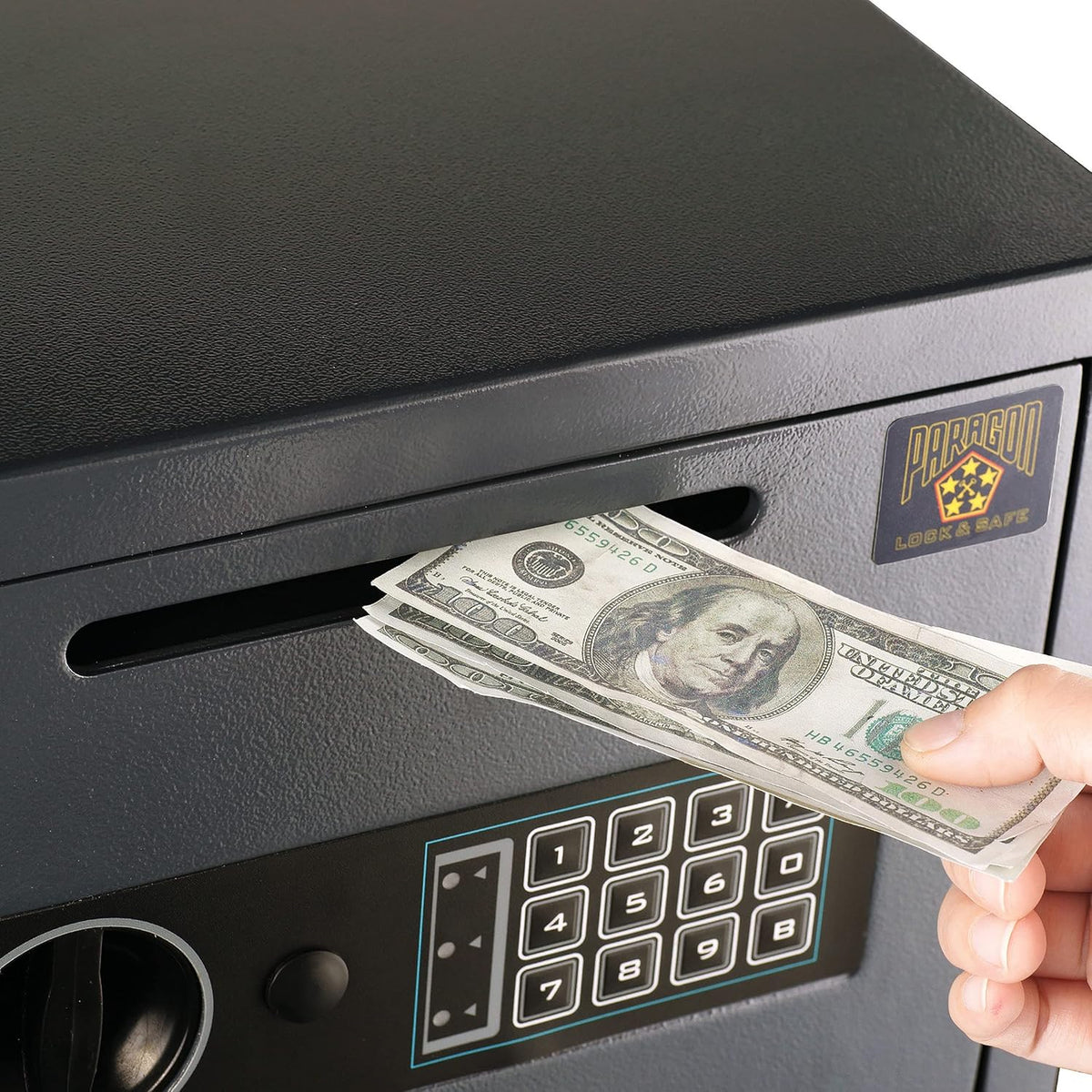 Black Digital Safe Compact Steel Money Security Box with Keypad K289766