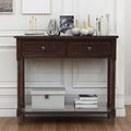 Espresso Two Drawer Console Table with Bottom Shelf J24843