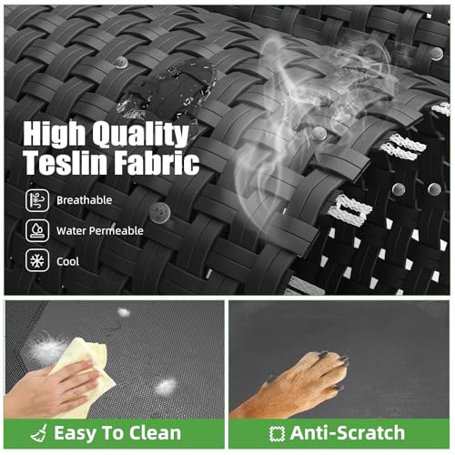 Raised Dog Bed Waterproof Breathable Grey P7916
