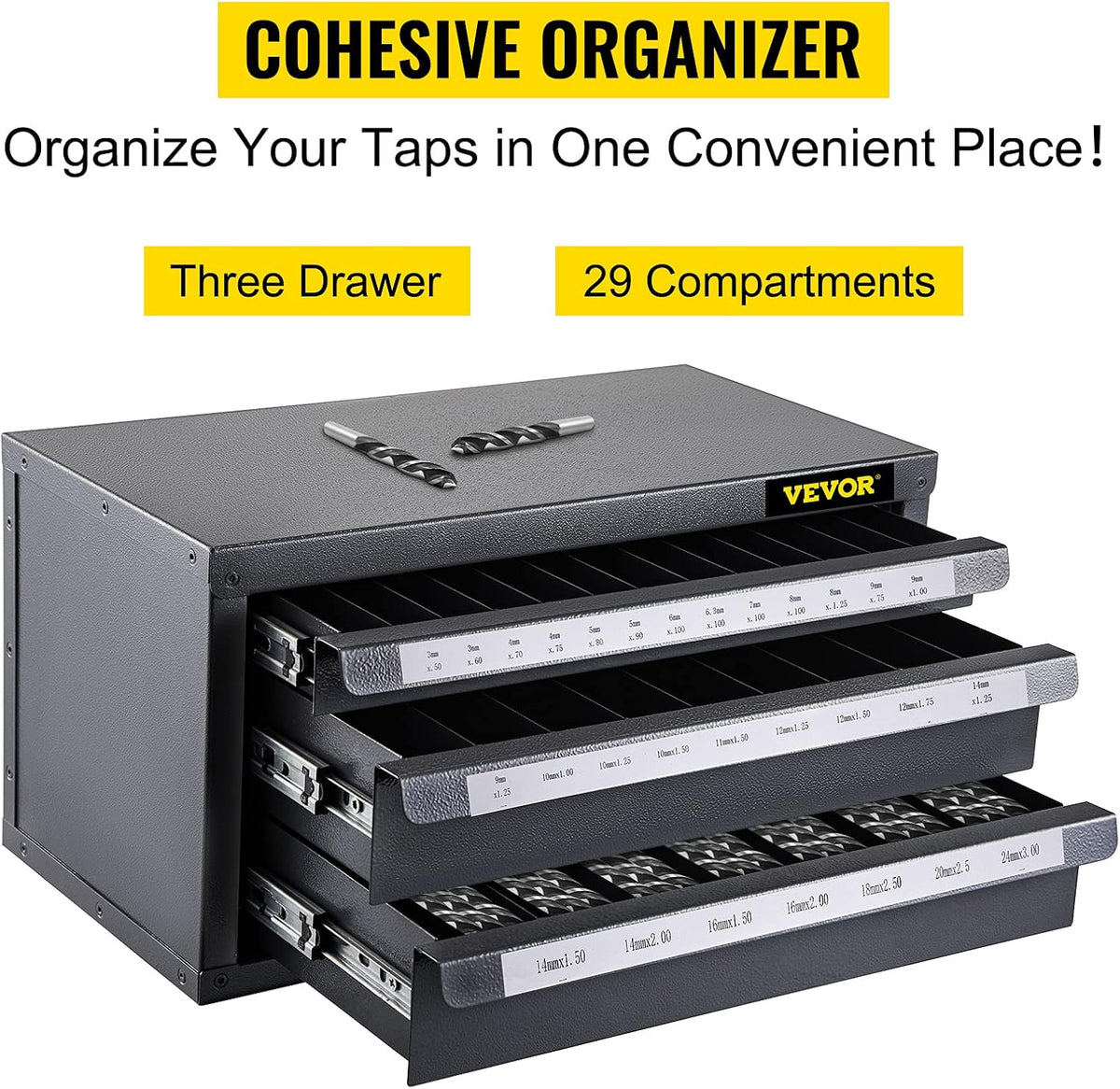 60-Compartment Tap Dispenser Cabinet, Cold Rolled Steel, Pack of 2 G890
