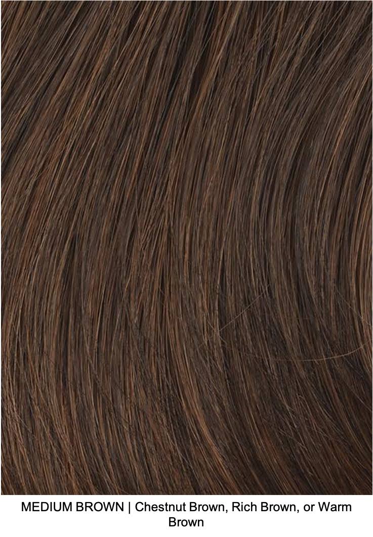 Medium Brown Styled Wig B5949