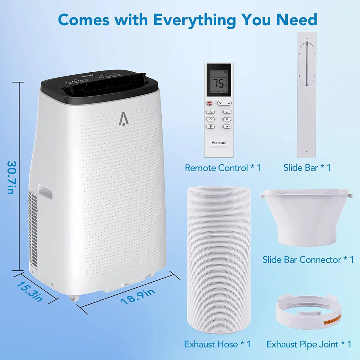 Portable Air Conditioner 8000 BTU White K186