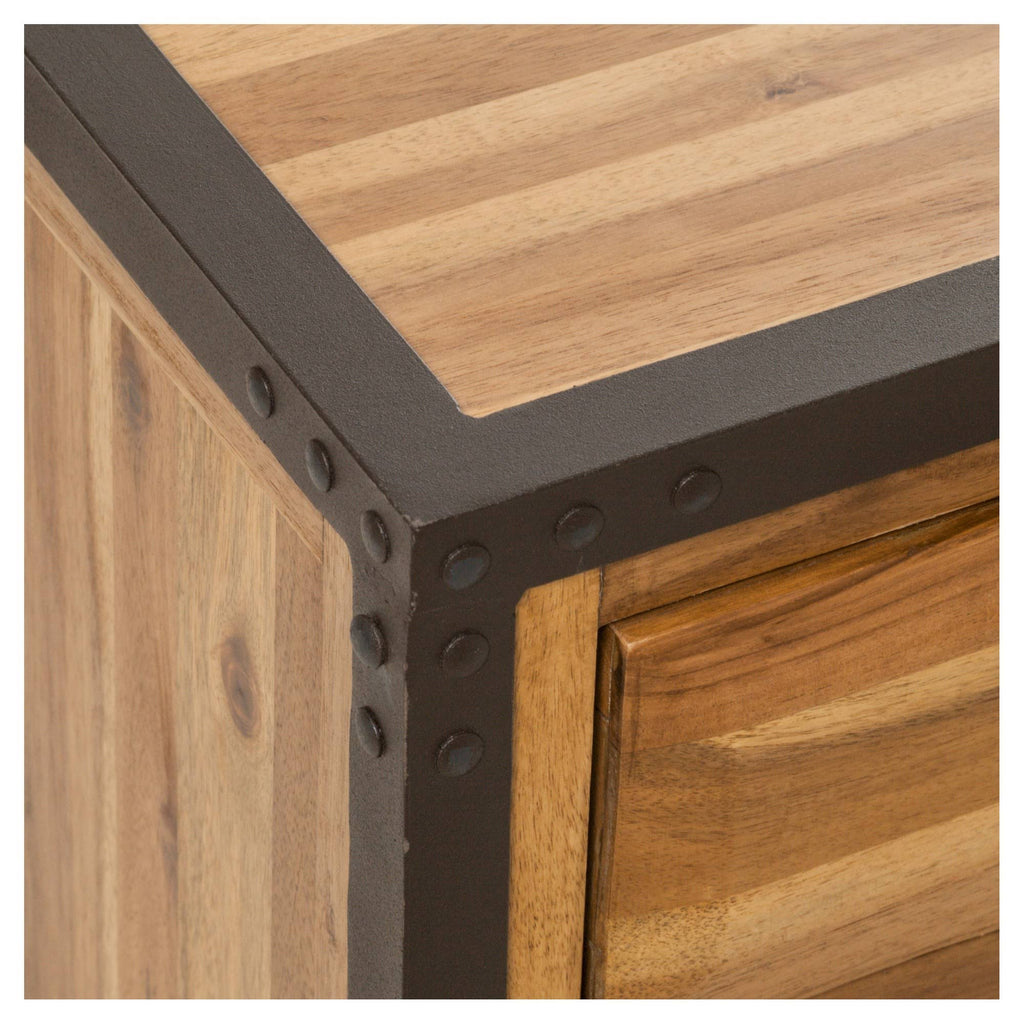 Acacia Wood End Table Natural Y5362