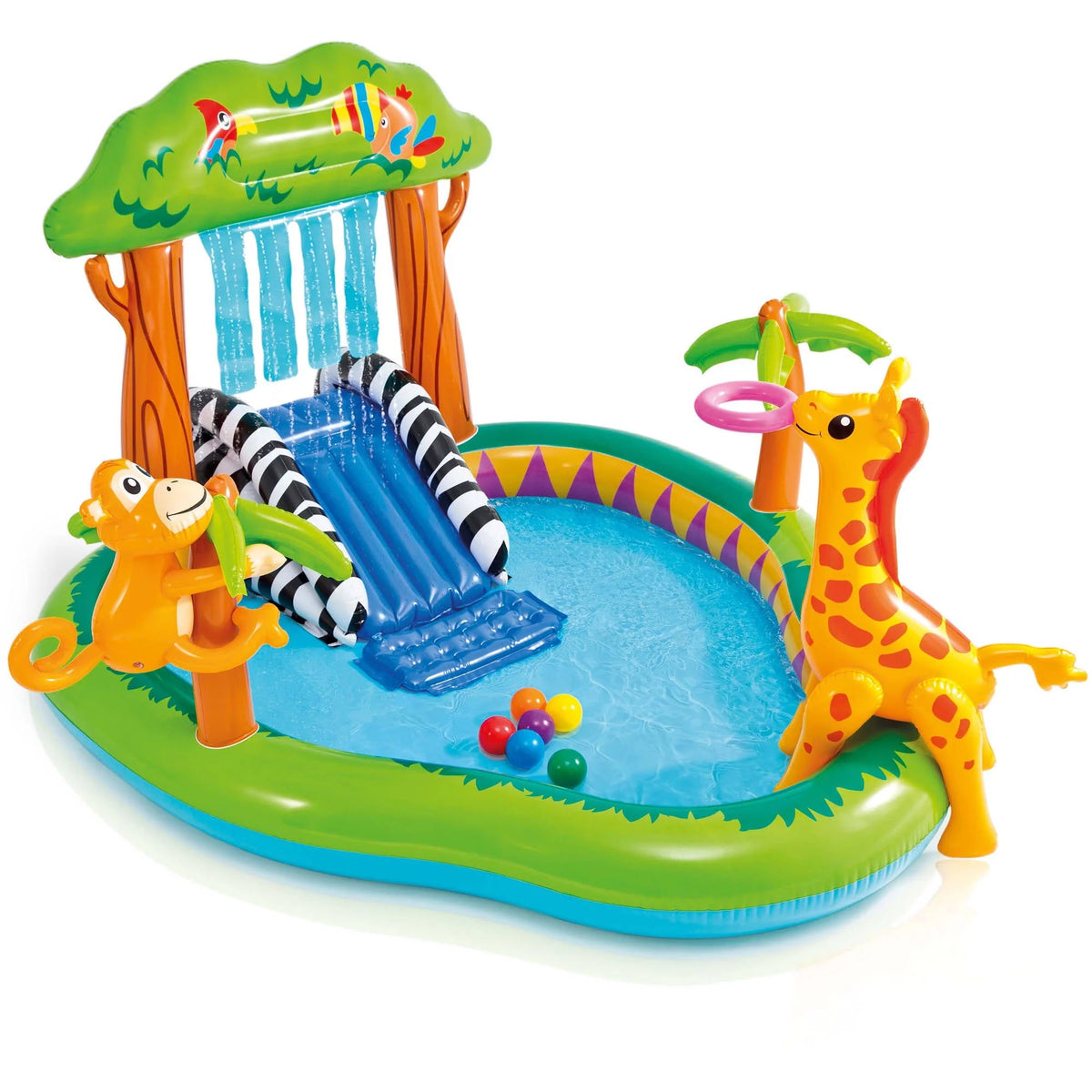 Inflatable Play Center with Water Slide and Sprayer D4829