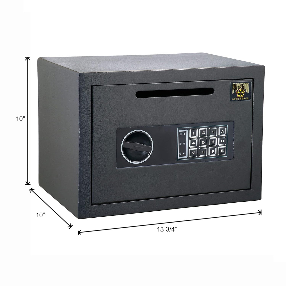 Black Digital Safe Compact Steel Money Security Box with Keypad K289766