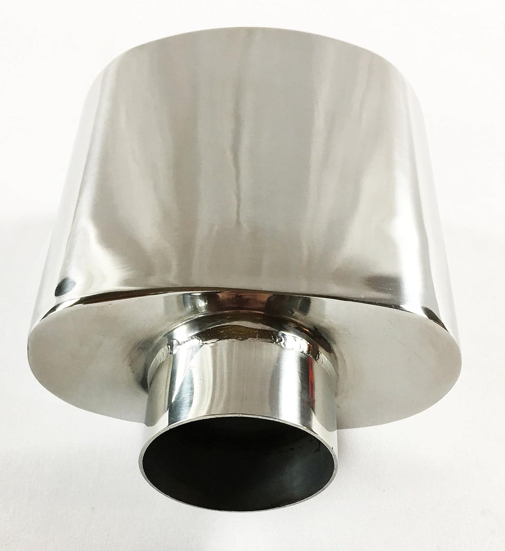 Double Wall Rolled Oval Split Stainless Steel Exhaust Tip Pack of 2 C6314