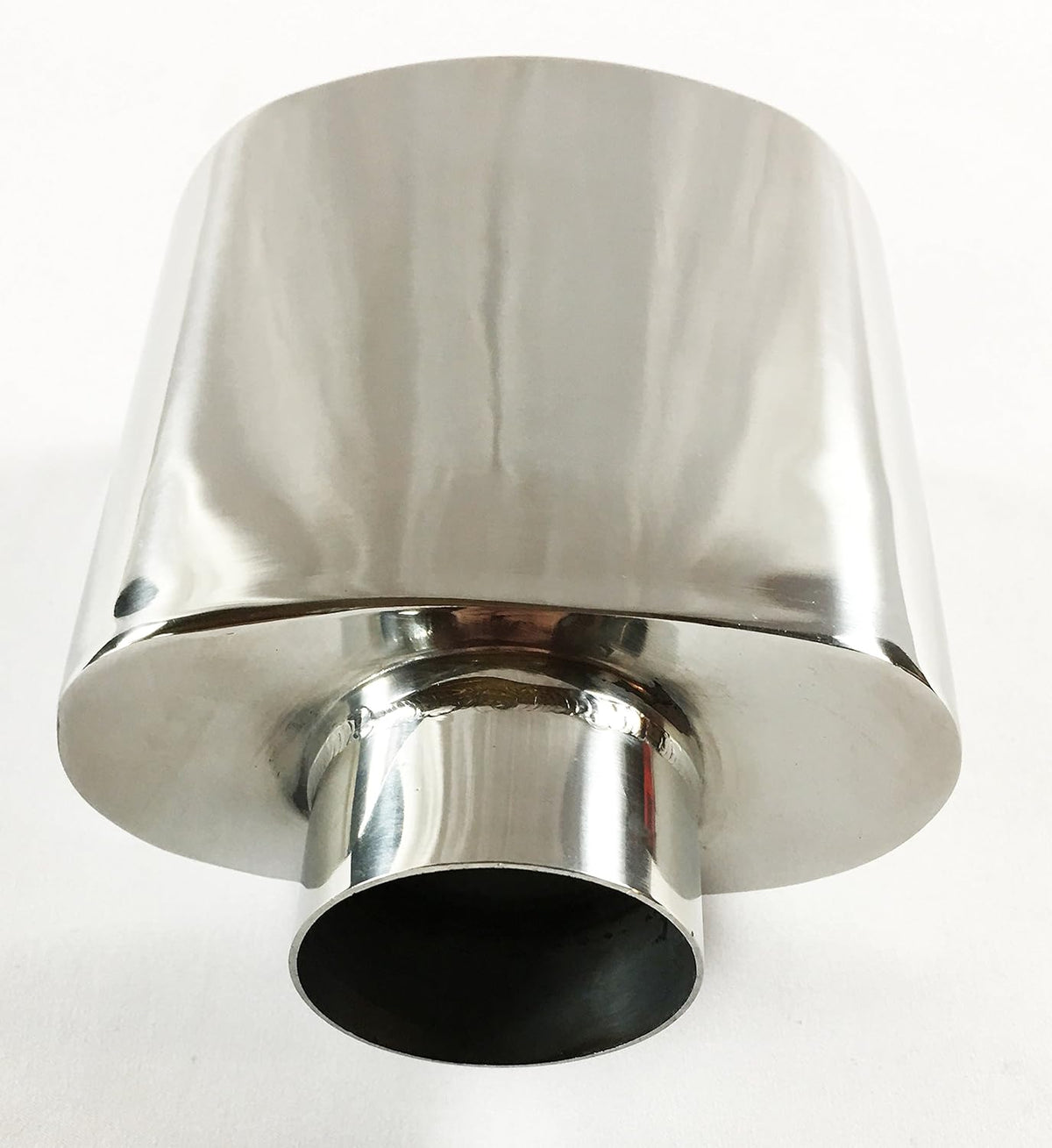 Double Wall Rolled Oval Split Stainless Steel Exhaust Tip Pack of 2 C6314