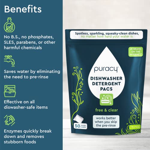 Natural Dishwasher Detergent Pods 50 Count S488101