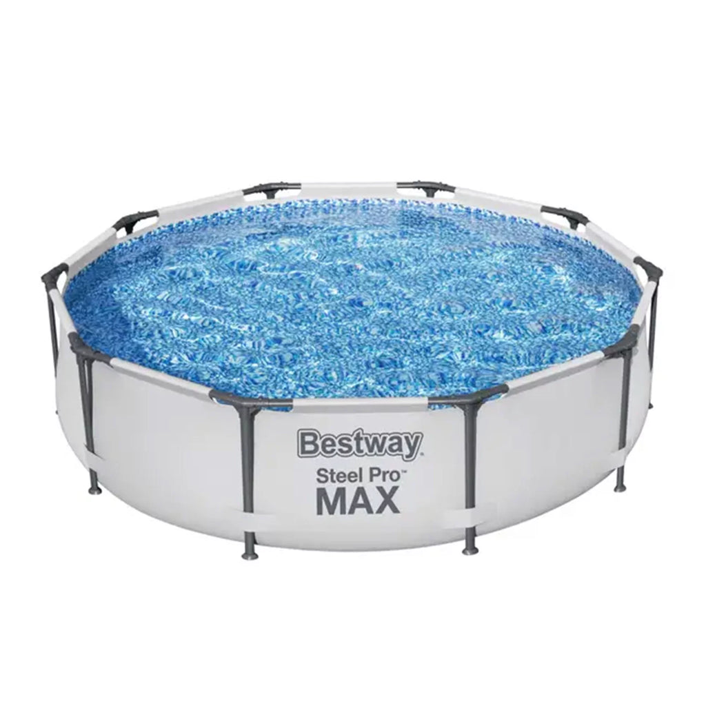 10'x30 Round Metal Frame Above Ground Swimming Pool with Pump M750
