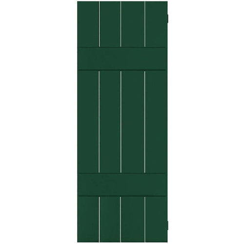2-Pack 15-in W x 41-in H Chrome Green Wood Exterior Shutters L7144
