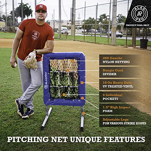 9 Hole Pitching Net with Strike Zone Pocket V3812