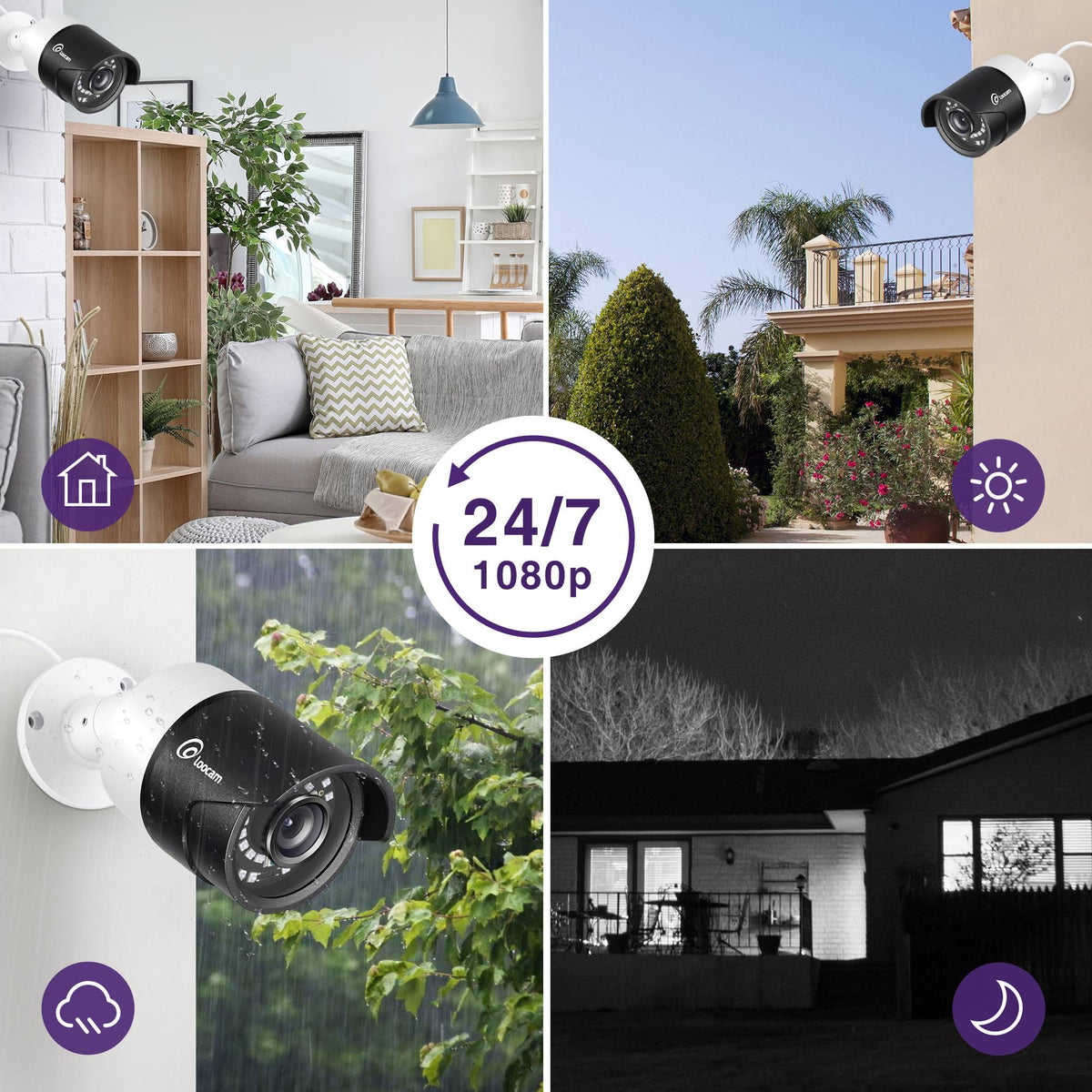 1080p 4-Ch HD-TVI Security Camera System DVR Kit W152