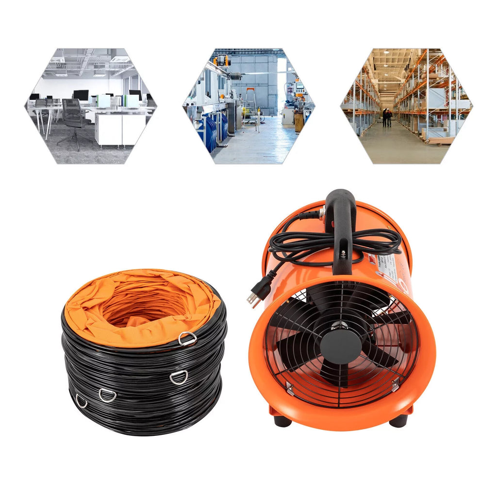 10" Industrial Extractor Fan Blower with 10M Duct Hose E581483