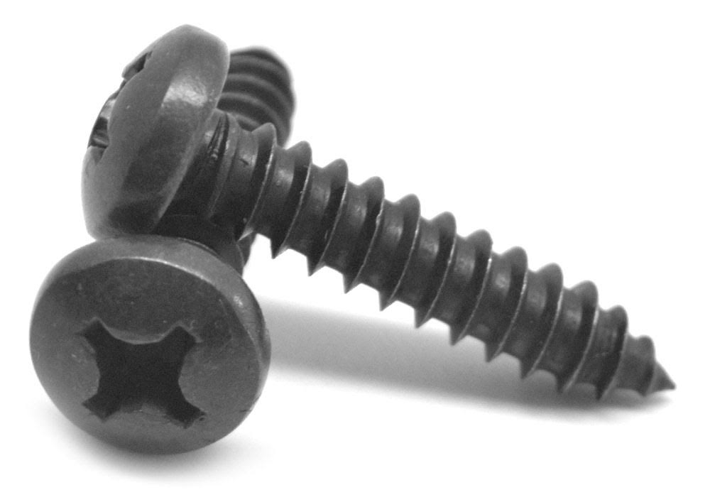 #2-32 x 5/16 Sheet Metal Screw Phillips Pan Head Type AB Low Carbon Steel Black Oxide U875520