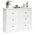 White 6 Drawer Wood Dresser V1772