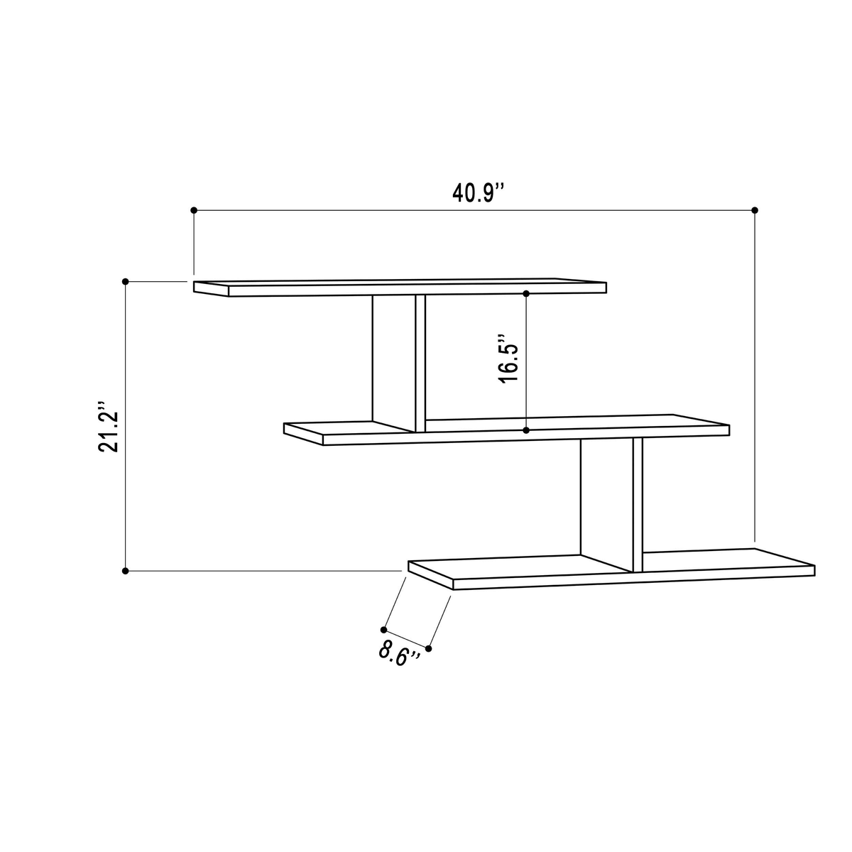 White Wall Shelf G9601