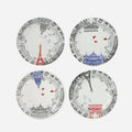 Dessert Plates Assorted - Set 4 T7757