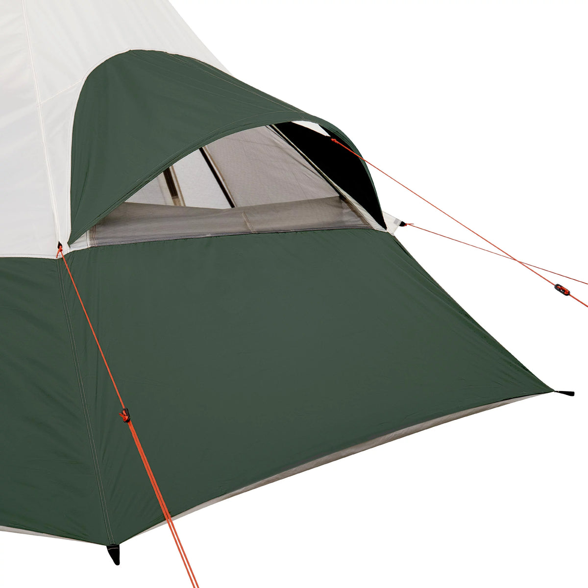 7-Person 1-Room Teepee Tent with Vented Rear Window, Green M4853