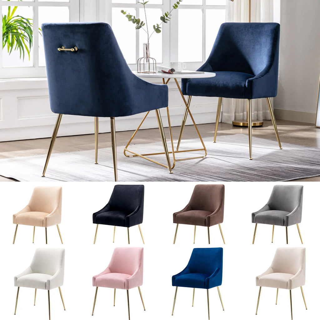 Tan Velvet Upholstered Accent Chair T292