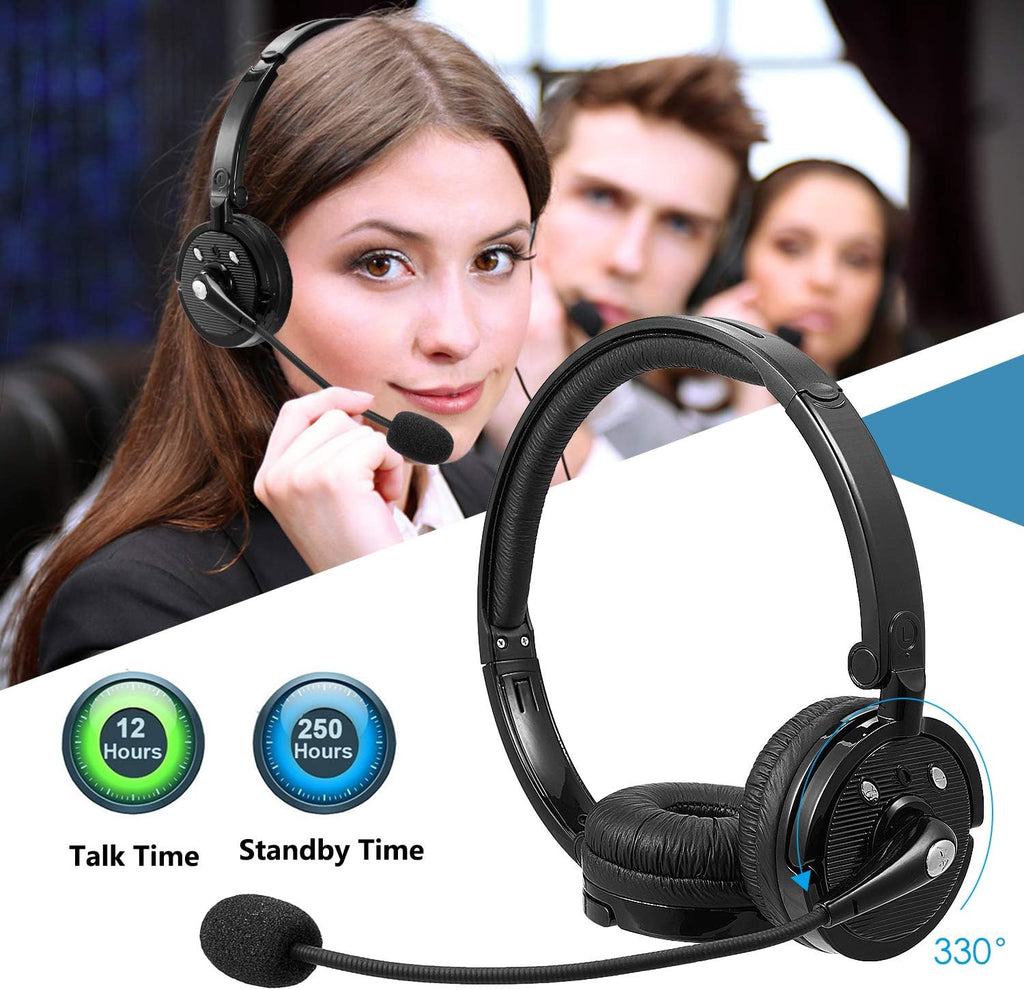 2 Pack Bluetooth Noise Cancelling Headphones with Mic I653