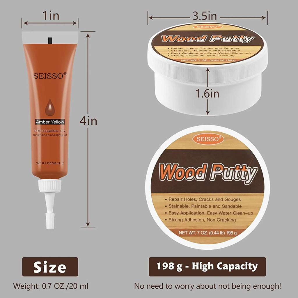 Wood Furniture Repair Kit with 12 Colors Wood Filler N9353