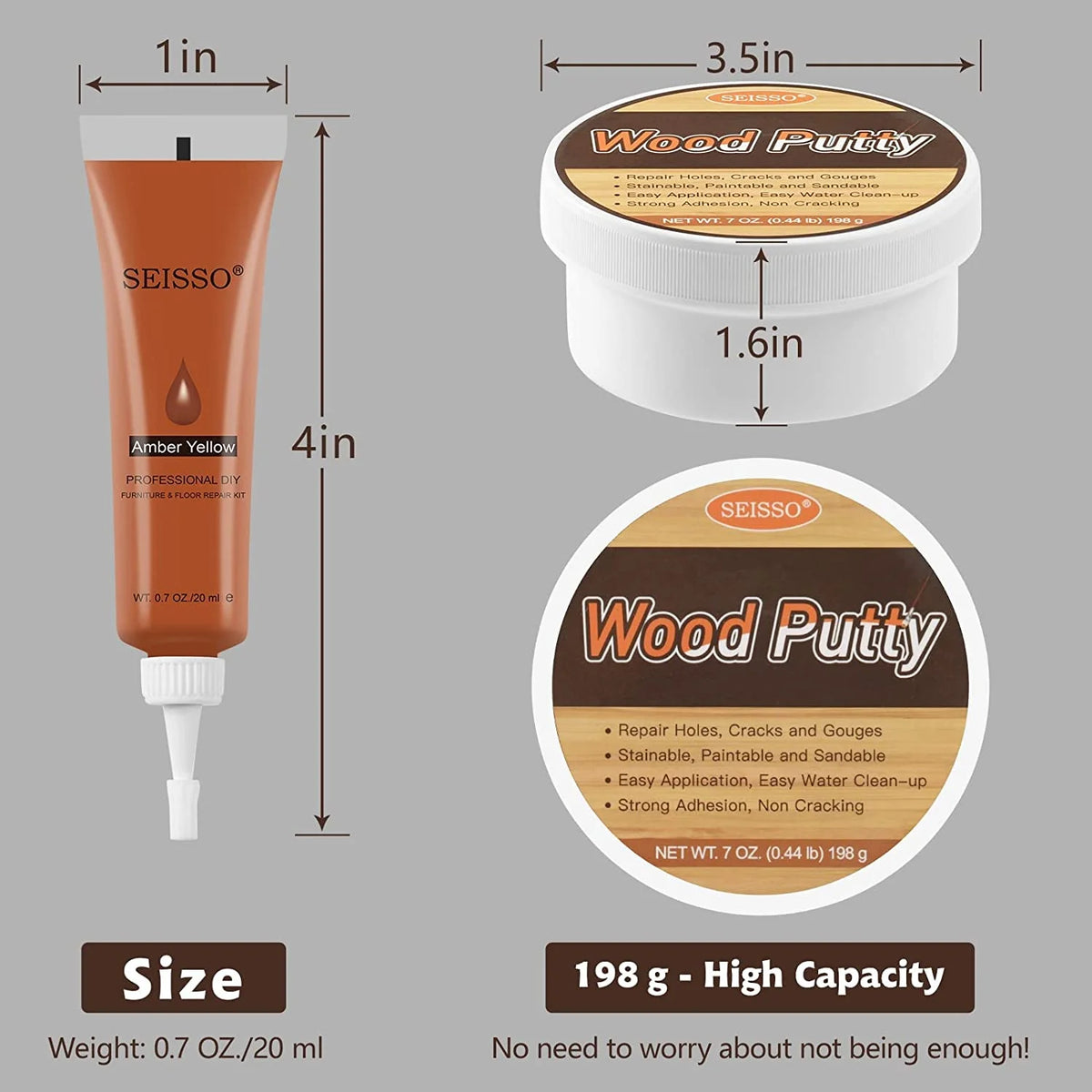 Wood Furniture Repair Kit with 12 Colors Wood Filler N9353