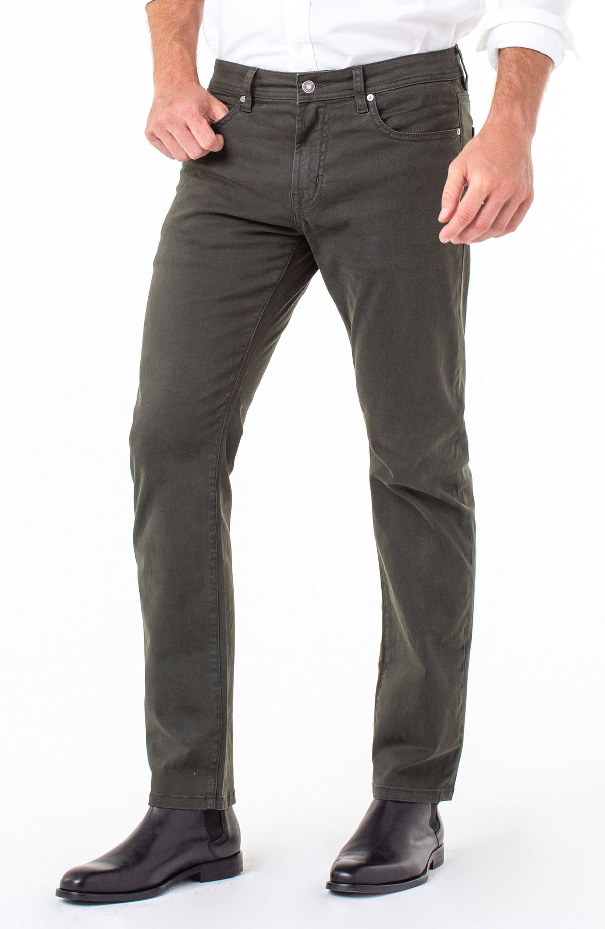 Sand Relaxed Straight Twill Pants I195229