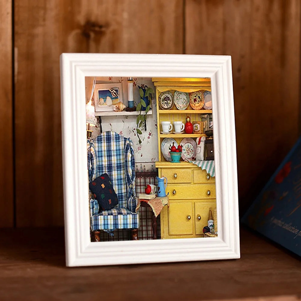 3D Doll House DIY Photo Frame Hut Toys F9236