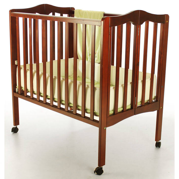 2-in-1 Lightweight Portable Folding Crib in Cherry X279693
