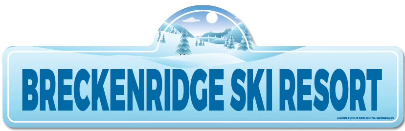 Ski Resort Street Sign Indoor Outdoor Décor J72457