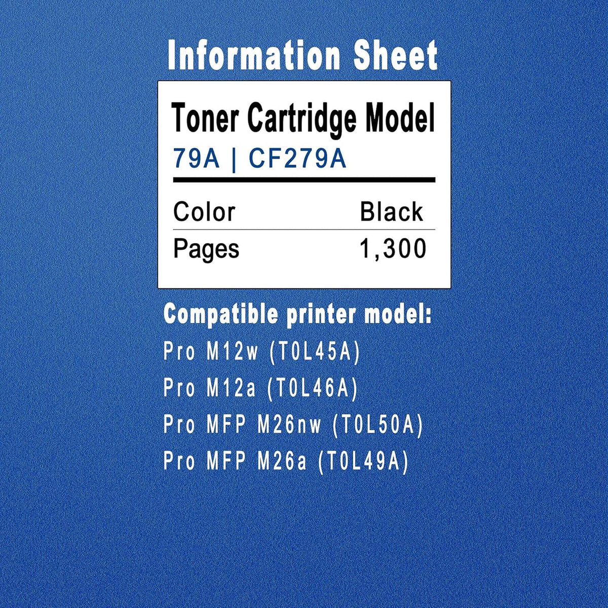 2-Pack Black Toner Cartridge for HP CF279A Printer R743251