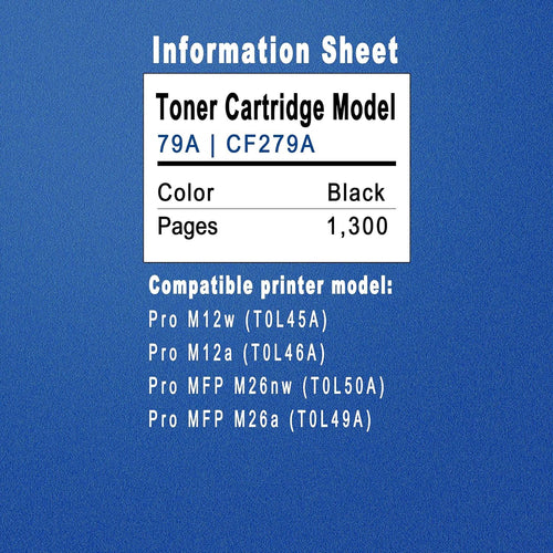 2-Pack Black Toner Cartridge for HP CF279A Printer R743251