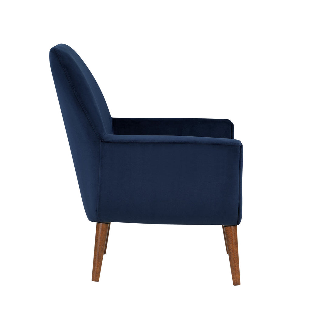 Navy Blue Velvet Armchair Q445