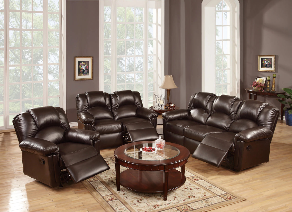 Brown Bonded Leather Recliner Chair J3587