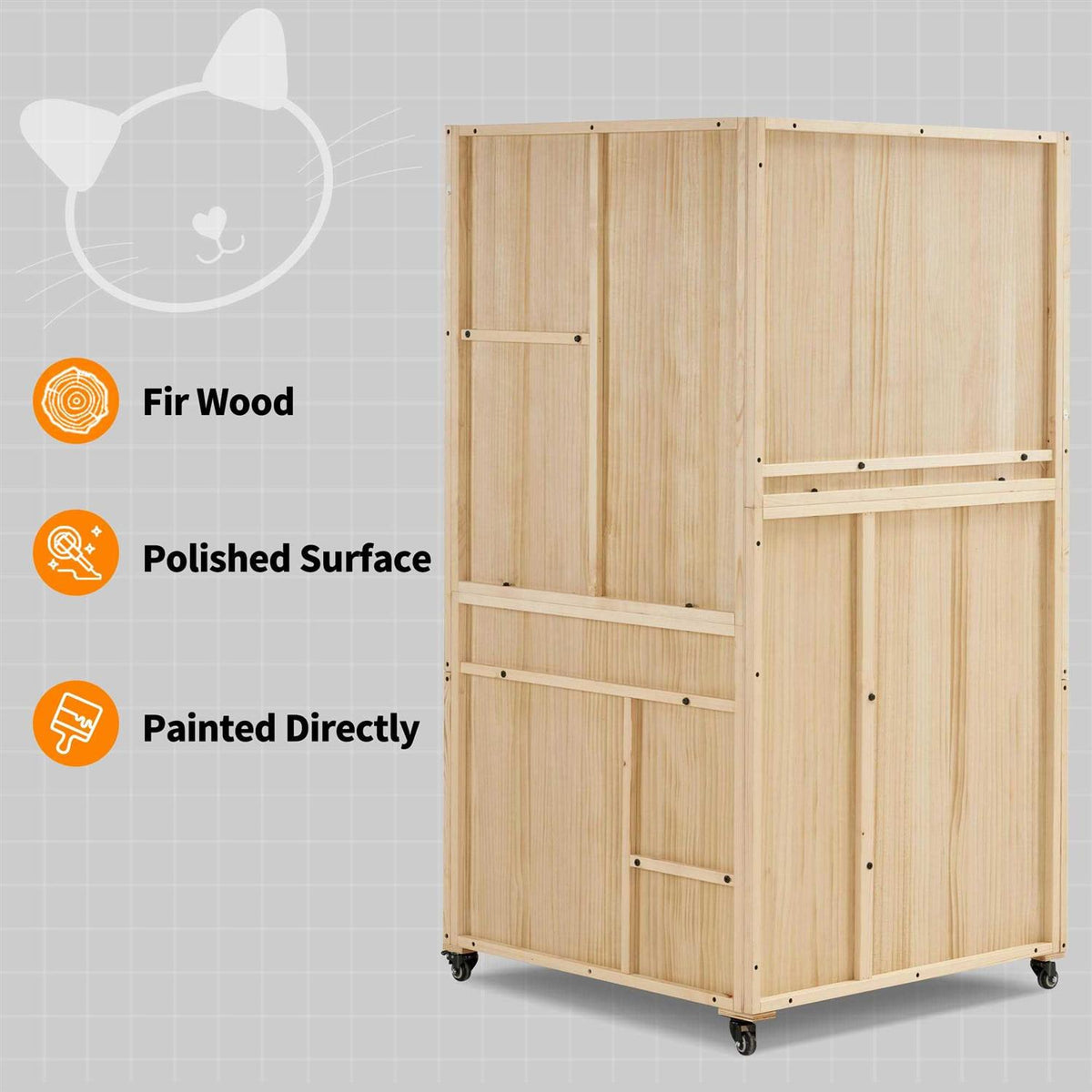 Large Corner Cat House with Scratching Post H22902