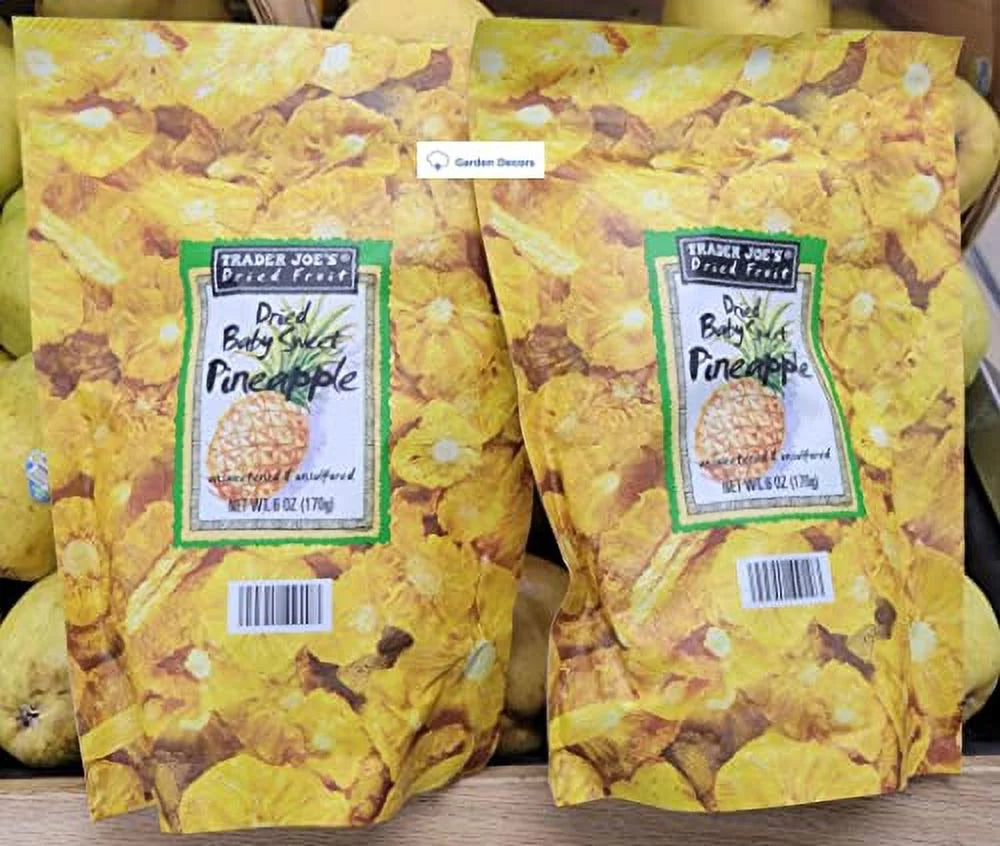 Dried Baby Sweet Pineapple Unsweetened & Unsulfured 6 oz N298