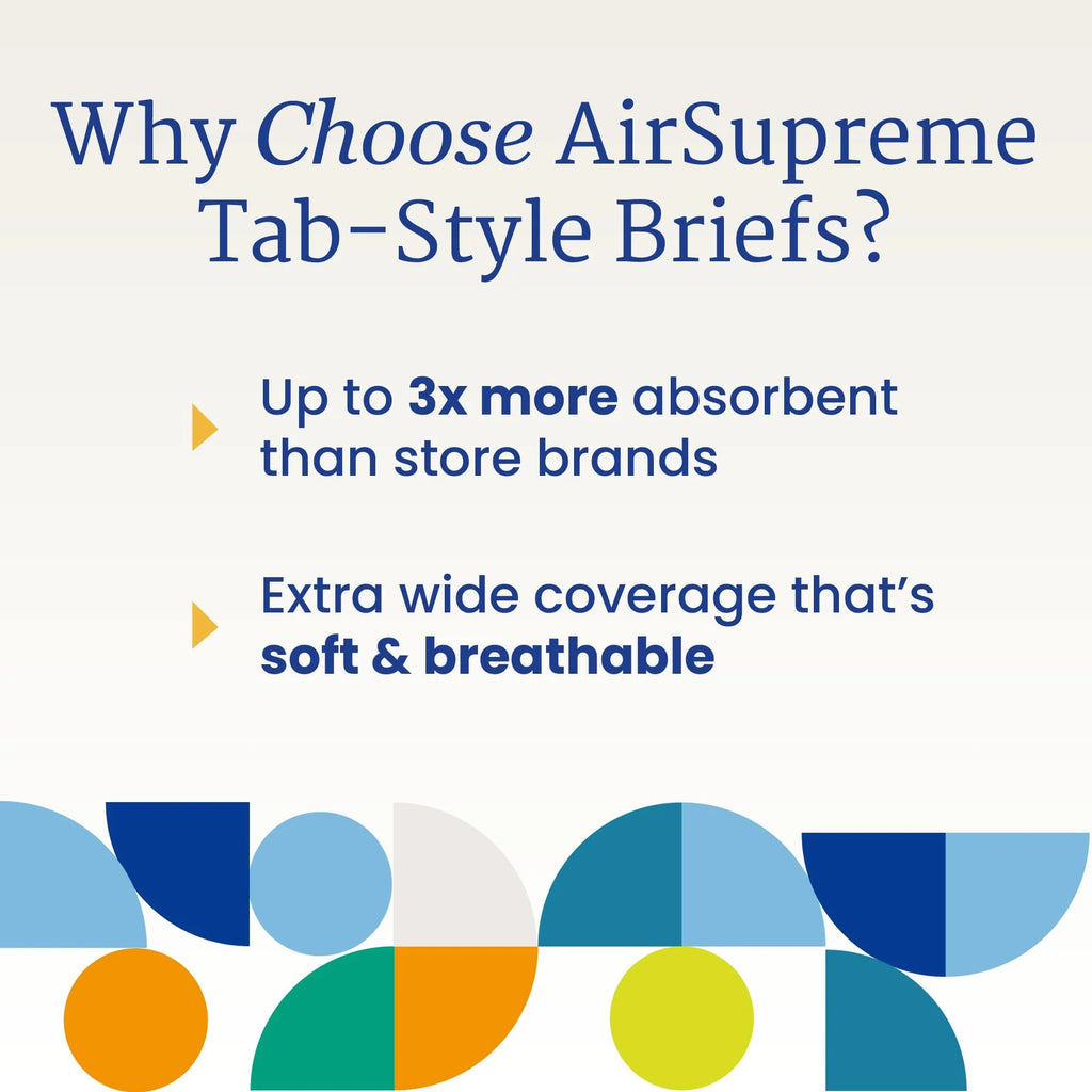 AirSupreme Tab-Style Briefs, Medium, Case/60 N743466